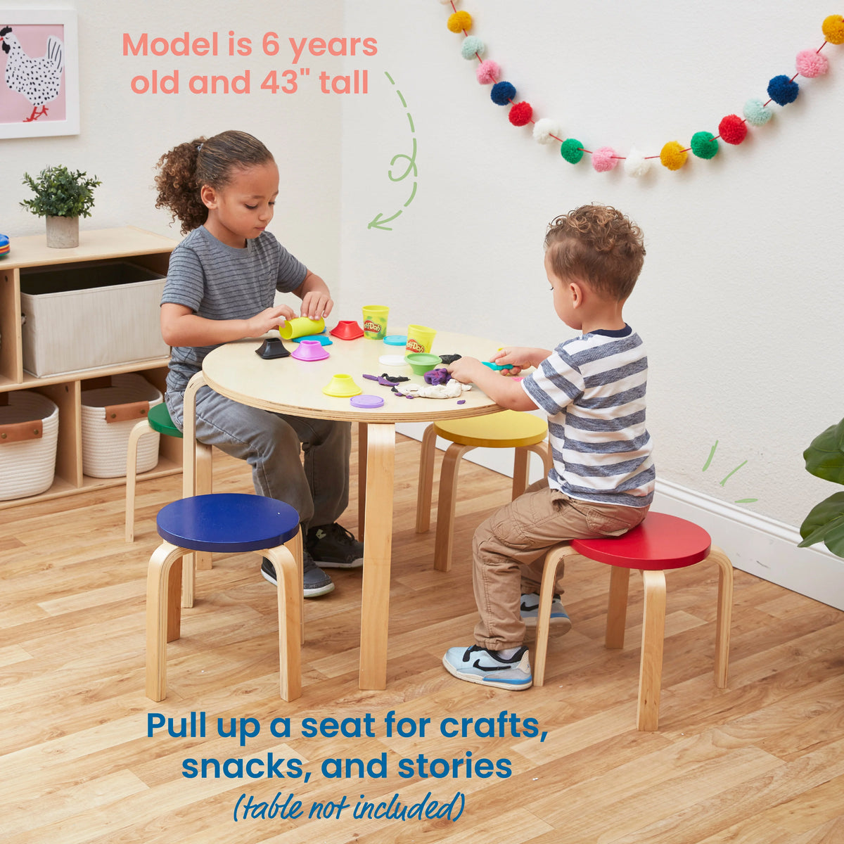 Assorted 6-Piece Stackable Stools W615491