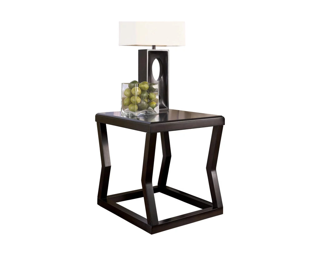 Contemporary Espresso End Table J35665