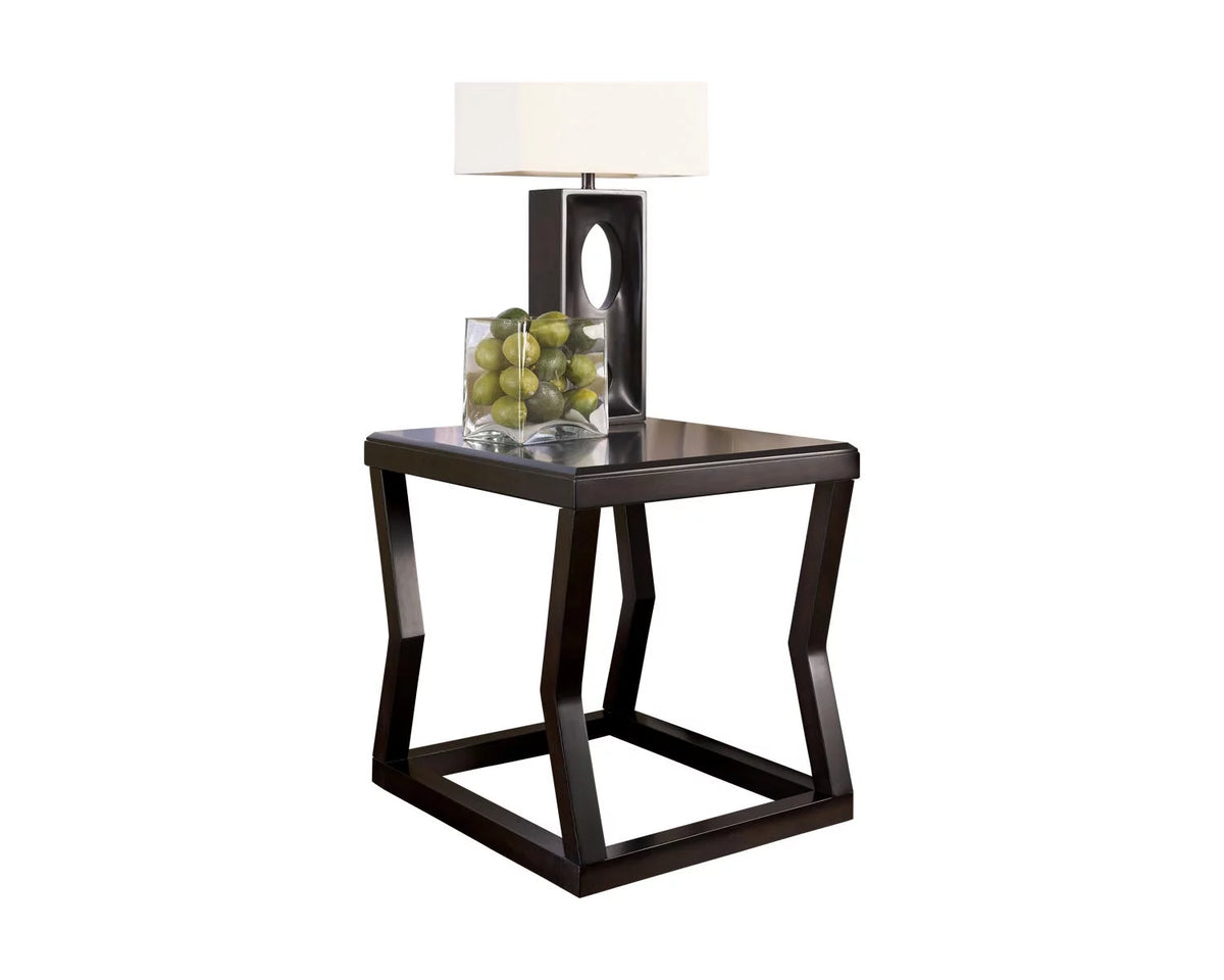 Contemporary Espresso End Table J35665