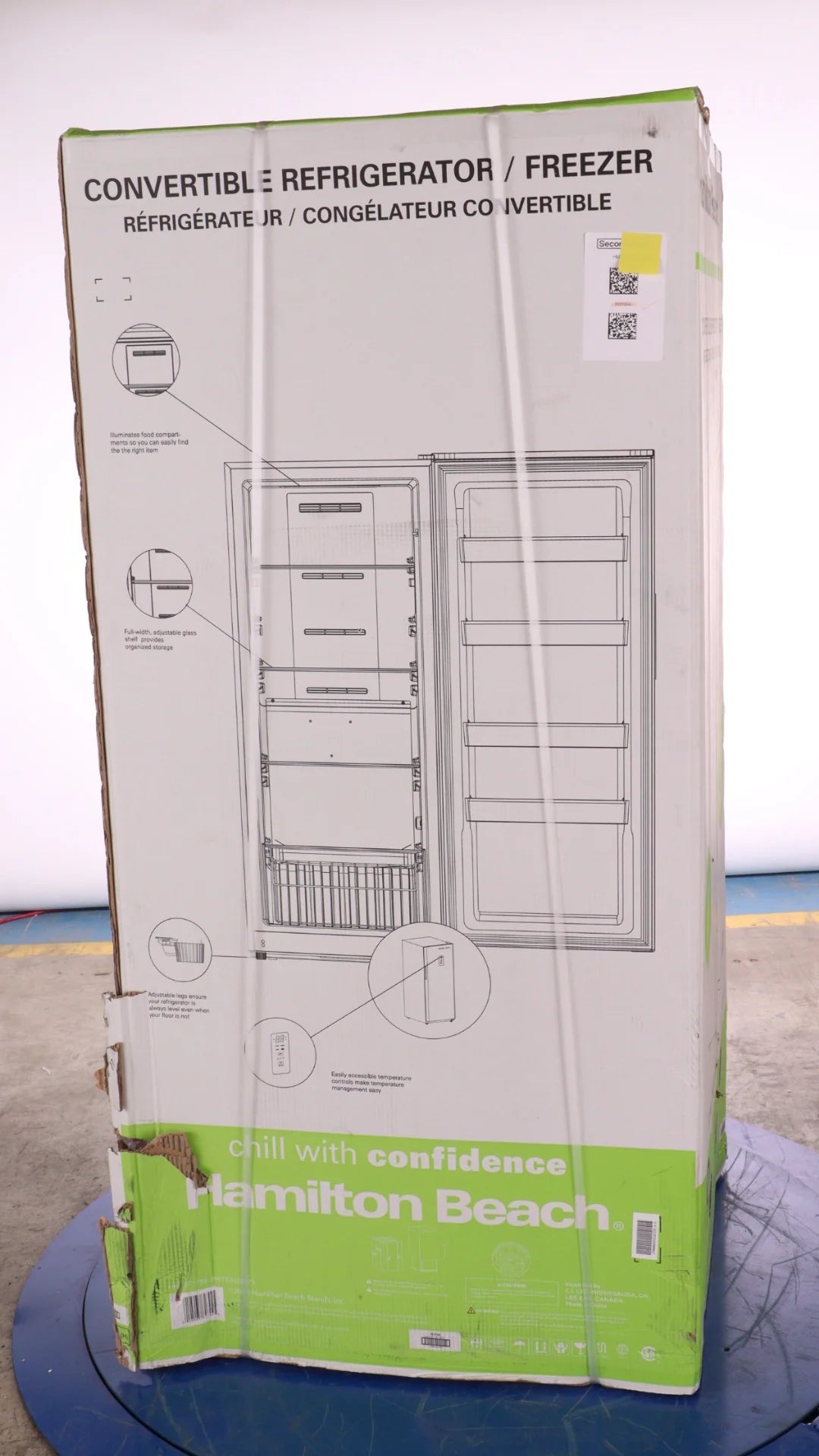 32 In. 17 Cu. Ft. White Upright Convertible Refrigerator / Freezer O352128
