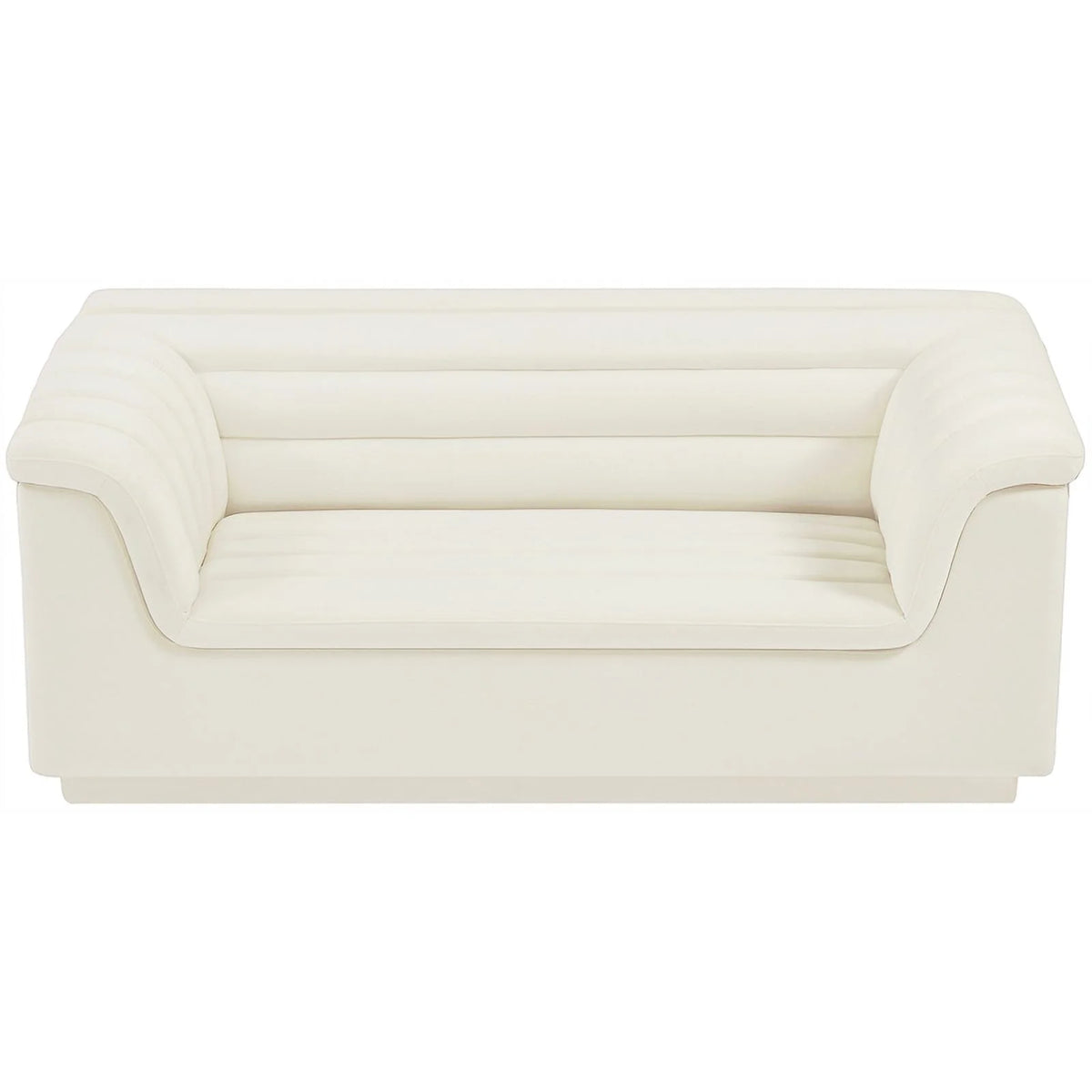 Cream Velvet Loveseat S906
