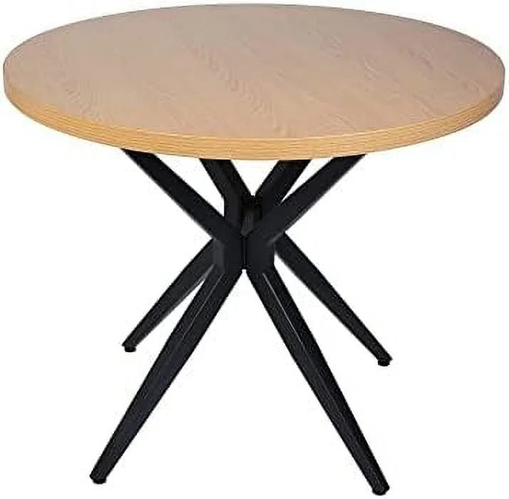 53'' Mid-Century Modern Round Dining Table with Metal Legs R342906