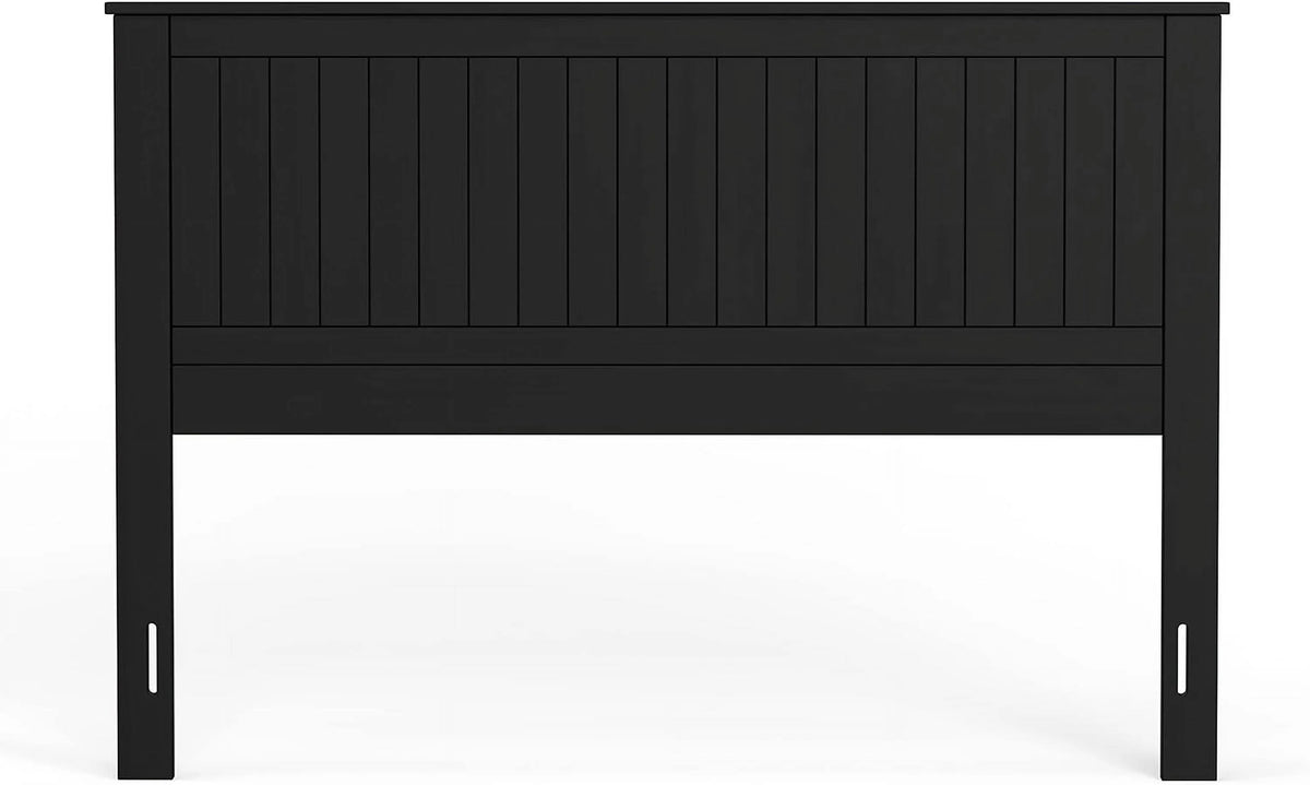 Black Queen Size Wood Panel Headboard Z3076