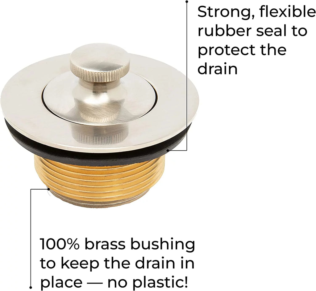 Brushed Nickel Bathtub Drain Assembly Conversion Kit I650972