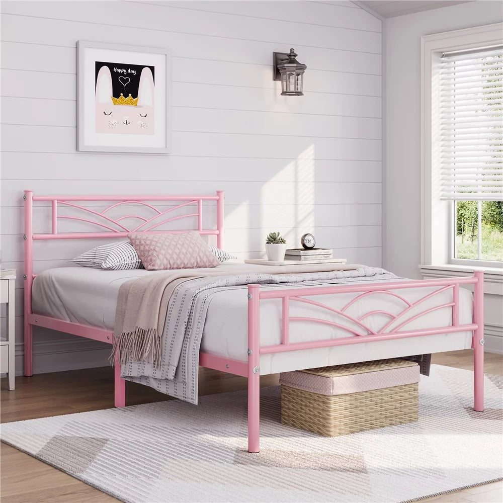 Queen Black Metal Bed P432
