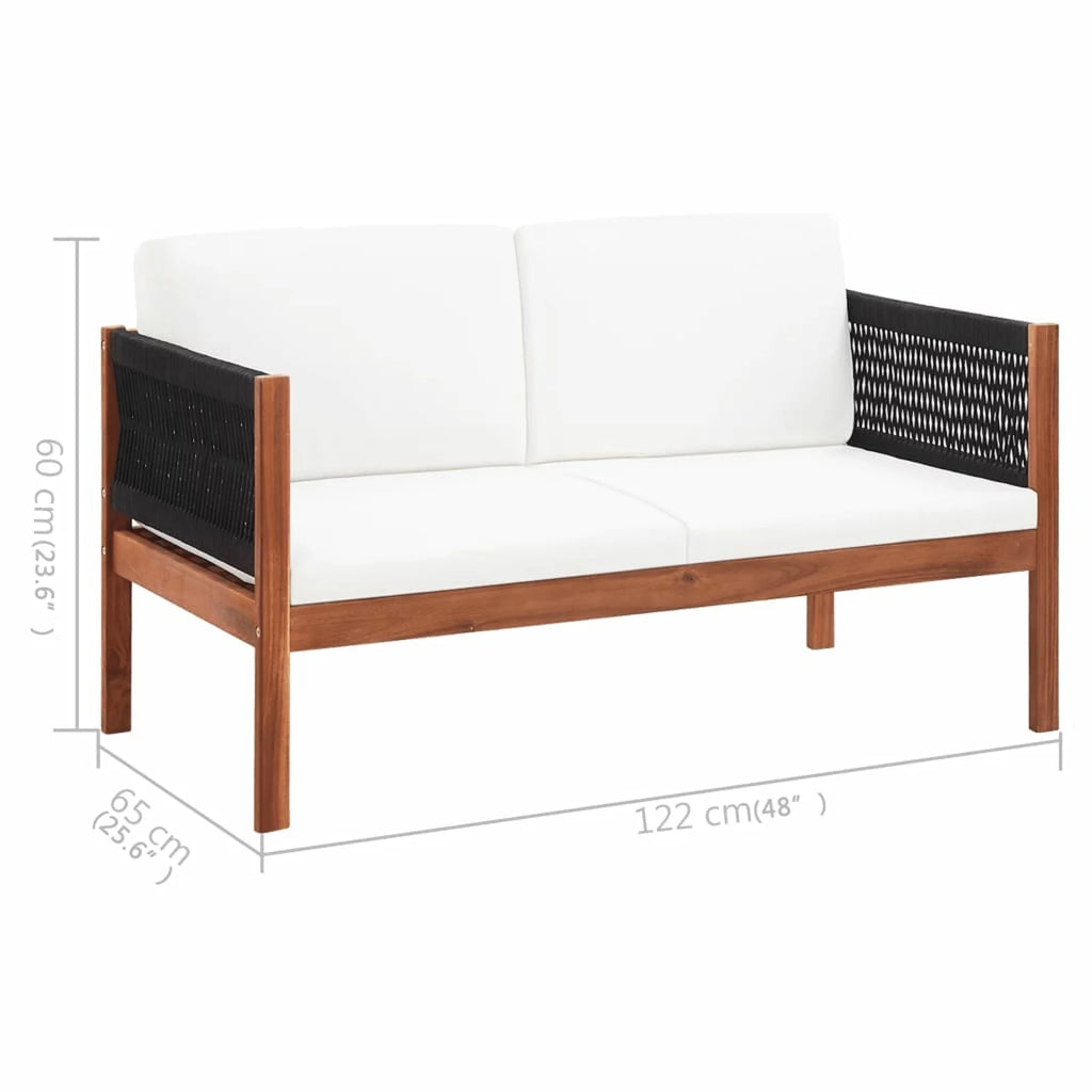 2-Seater Acacia Wood Patio Sofa S7862