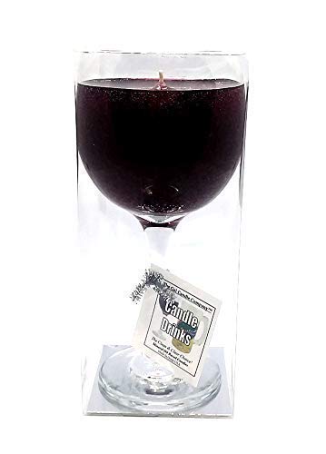 Merlot Scented Wine Candle in Glass H15434