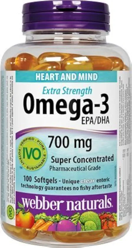 Omega-3 Extra Strength 700 mg EPA/DHA 100 softgels W790