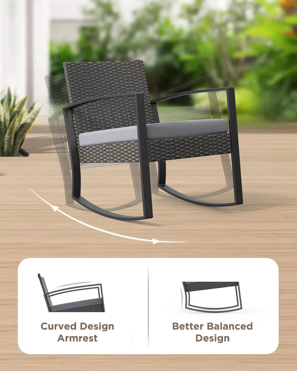 5 Pieces Patio Chairs Set W32373