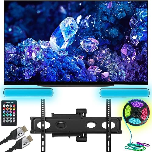 48" 4K HDR OLED Smart TV with Full Motion Wall Mount and Sound Reactive Lighting Kit E78259