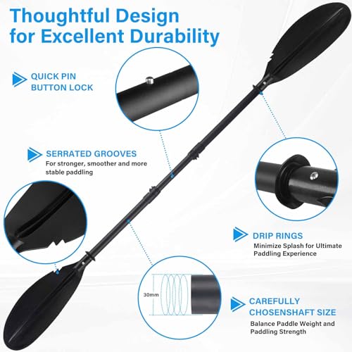 Standard Kayak Paddle Iron Shaft Polypropylene Blade A967033